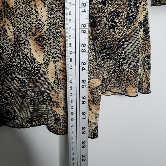 Vintage y2k grunge fairy patchwork v neck wrap asymmetrical blouse large - Picture 5 of 5